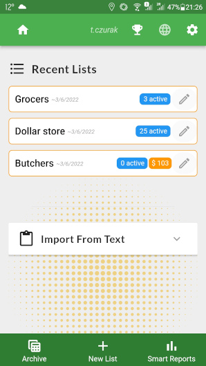 Grocery Shopping List App screenshot1
